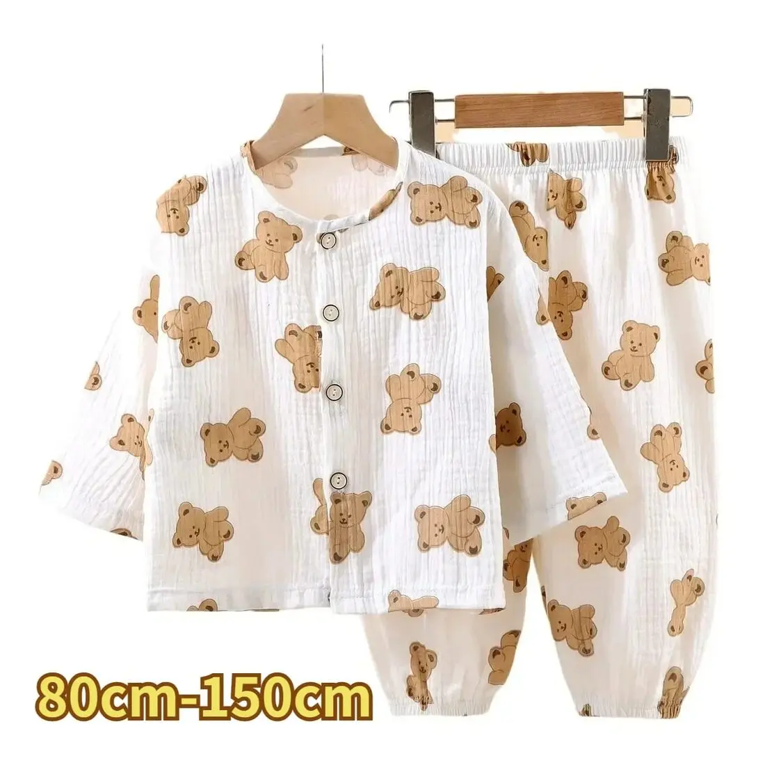 Teddy-print children's outfit