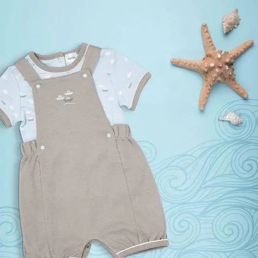 Rose pink ribbed baby dungarees